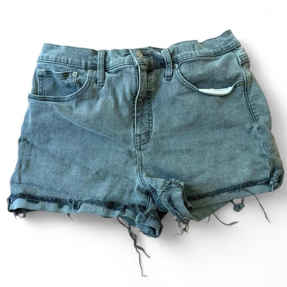 Charcoal Madewell Jean Shorts – High Rise + Frayed Hem | Size 29 - Picture 1 of 4
